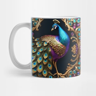 Bejewelled Peacock Mug